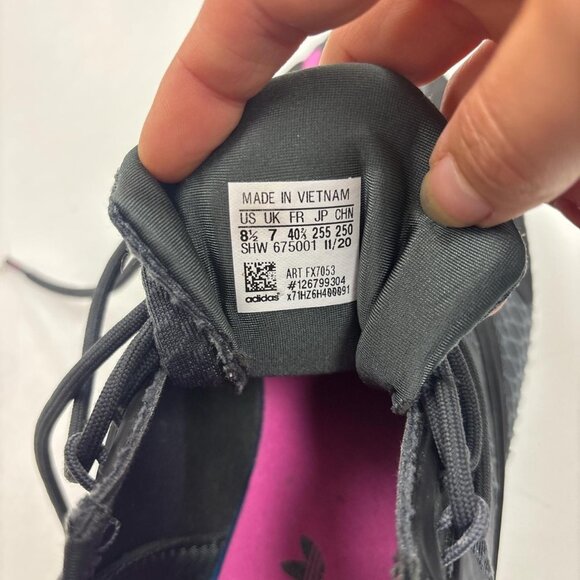 Adidas ZX 2K Boost Sneakers Women's Size 8.5 Running Shoes Leopard Gray/Purple - Picture 6 of 8